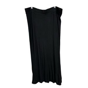 Heather Women's Size M Black Long Maxi Stretch Knit Pull-On Elastic Waist Skirt